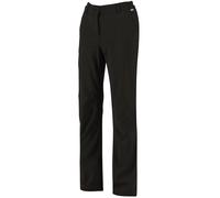 Regatta Women Fenton Water Repellent And Wind Resistant Softshell Short Leg Trousers - Black, Size 18