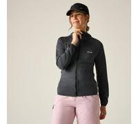Regatta Women's Ferna Marl Full Zip Hooded Stretch Midlayer in Dark Grey | Size: 8 Regatta Dark Grey 8