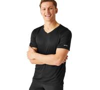 Regatta Fingal Men's V-Neck Short Sleeve T-Shirt, Black, XXL