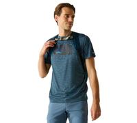 Regatta Men's Fingal Short Sleeved Marl Graphic T-Shirt in Dark Blue | Size: 3XL Regatta Dark Blue 3XL