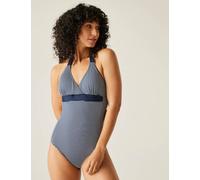 Regatta Flavia II Tummy Control Halterneck Swimsuit Dark Navy Mix