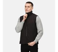 Regatta Flux black men's water-repellent quick-dry softshell bodywarmer #TRA788