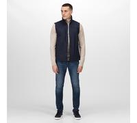 Regatta Flux navy men's water-repellent quick-dry softshell bodywarmer #TRA788