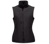 Regatta Womens/Ladies Flux Softshell Bodywarmer / Sleeveless Jacket (Water Repellent & Wind Resistant) (22) (All Black)