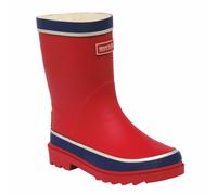 Regatta Kids Waterproof Foxfire Reflective Wellies Senator Red Prussian, Size: UK10