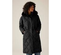 Regatta Freyla Hooded Water-Repellent Insulating Baffled Jacket In Jet Black Jet Black 8