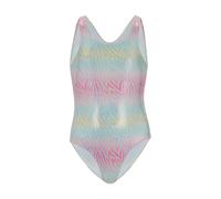 Regatta Girls Katrisse Zebra Print Metallic One Piece Swimsuit (Ombre) - Neon Multi - Size 7-8Y