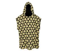 Regatta Girls Orla Kiely Spinning Flower Towelling Robe - Black - 8 Years - Black - 100% Polyester