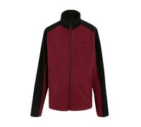 Regatta Great Outdoors Mens Hedman II Two Tone Full Zip Fleece Jacket - Dark Maroon/Black - Dark Maroon/Black - XL