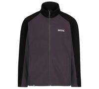 Regatta Great Outdoors Mens Hedman II Two Tone Full Zip Fleece Jacket - Iron/Black - M - Iron/Black - 100% Polyester