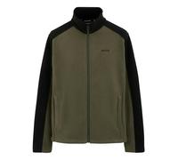 Regatta Great Outdoors Mens Hedman II Two Tone Full Zip Fleece Jacket - Olive Night/Black - L - Olive Night/Black - 100% Polyester