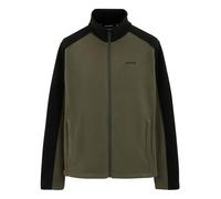 Regatta Great Outdoors Mens Hedman II Two Tone Full Zip Fleece Jacket (Olive Night/Black) - Size Medium