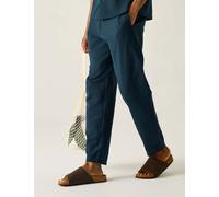 Regatta Hadlin Cotton Linen Blend Trousers Blue