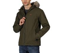 Regatta Haig Waterproof Taped Seams Insulated Polyester Lining Internal Security Pocket Hooded Jacket - Dark Khaki, Small