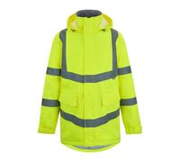 Regatta Hi-Vis Pro Contract Dover yellow waterproof work parka jacket TRW600
