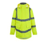 Regatta Hi-vis Pro Contract Dover Yellow Waterproof Work Parka Jacket TRW600
