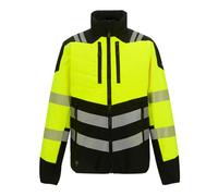 Regatta Hi-Vis Pro Hybrid yellow/black water repellent work jacket TRA953