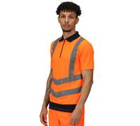 Regatta Professional Hi-Vis Quick Drying Polo, Orange/Navy, XXXL