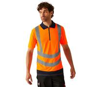 Regatta Professional Hi-Vis Quick Drying Polo, Orange/Navy, L