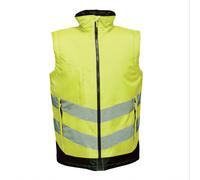 Regatta Yellow/navy Hi-vis Waterproof Work Bodywarmer #TRA840