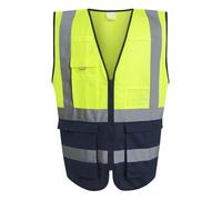 Regatta Men's Professional Hi-Vis Executive Vest Yellow/Navy XXL