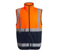 Regatta High Visibility Pro orange/navy full zip unlined work gilet #TRS257