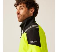 Regatta High Visibility X-pro 3 Layer Black/yellow Softshell Work Jacket #tra760