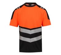 Regatta High Visibility X-Pro Tee black/orange work t-shirt TRS280