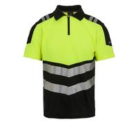 Regatta Professional Mens Hi-Vis Polo Shirt (S) (Black/Yellow)
