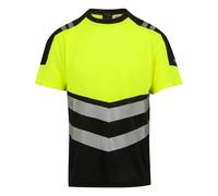 Regatta High Visibility X-Pro Tee black/yellow work t-shirt TRS280