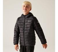 Regatta Kids Water-repellent Hooded Marizion Baffled Jacket Black, Size: 11-12 Years