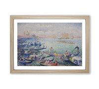 Regatta in Venice by Henri-Edmond Cross Framed Print | A2 Oak Framed Wall Art | Ready to Hang | Modern Religious Picture | Living Room Bedroom Lounge Office