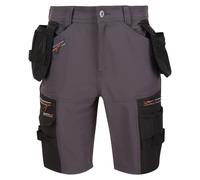 Regatta Men's Infiltrate Stretch Shorts – Detachable Holster Pockets – 44R Iron/Black