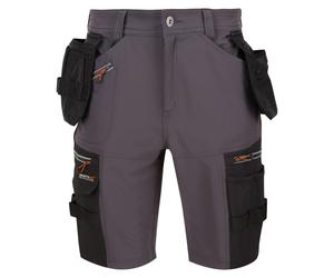 Regatta Infiltrate grey/black mens water-repellent detachable holster work short