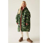 Regatta Kids Junior Waterproof Changing Robe, Borg Lined Changing Robe with Hood - Perfect for Outdoor Water Activities
