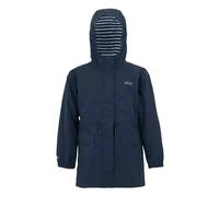 Regatta Kids Ballina Stripe Waterproof Jacket - Navy/White - 11-12 Years - Navy/White - 100% Polyester