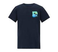 Regatta Kids Bosley Back Print T-Shirt - Navy - 7-8 Years - Navy - 100% Cotton