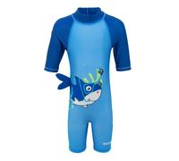 Regatta Kids Bubble The Shark Rash Guard Swimsuit - Elysium Blue/Hawaiian Blue - Elysium Blue/Hawaiian Blue - 4-5 Years