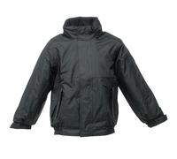 Regatta Kids/Childrens Waterproof Windproof Dover Jacket - Black/Ash - 9-10 - Black/Ash - 100% Polyester