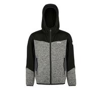 Regatta Kids Dissolver IX Marl Full Zip Fleece Jacket - Mineral Grey/Black - 3-4 Years - Mineral Grey/Black