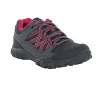 Regatta Kids Edgepoint Waterproof Walking Shoes - Steel/Pink Fusion - Steel/Pink Fusion - 1 UK