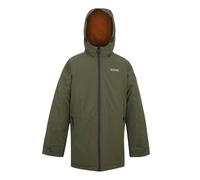 Regatta Kids Farbank II Waterproof Jacket - Olive Night/Pumpkin Spice - 10-11 Years - Olive Night/Pumpkin Spice - 100% Polyester
