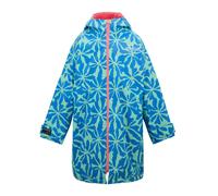 Regatta Kids Floral Changing Robe - Blue/Pink Lemonade - 5-9 Years - Blue/Pink Lemonade - 62% Polyester/38% Recycled Polyester