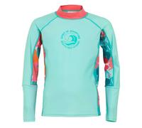 Regatta Kids Hoku II Long Sleeve UV Protect Rash Vest - Aruba Blue Peach Bloom - 11-12Yrs