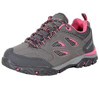 Regatta Kids Holcombe Low Rise Walking Trainers - Steel/Tulip - Child 11 UK Grey Pink
