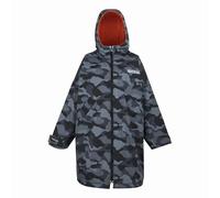 Regatta Kids Junior Waterproof Changing Robe, Borg Lined Changing Robe with Hood - Perfect for Outdoor Water Activities