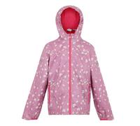 Regatta Kids Lever II Printed Waterproof Jacket - Lilas/Light Vanilla/Beaujolais - 13 Years - Lilas/Light Vanilla/Beaujolais - 100% Polyester