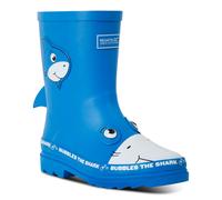 Regatta Kids Waterproof Mudplay II Wellies Bubbles the Shark Blue, Size: UK Infant 10 - Sale