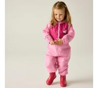 Regatta Kids Mudplay III Waterproof Puddle Suit Hooded Reflective Breathable Rainsuit Pink
