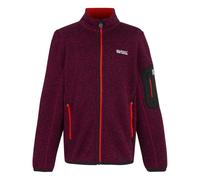 Regatta Kids Newhill Full Zip Fleece Jacket - Dark Pimento/Tangerine Tango - 13 Years - Dark Pimento/Tangerine Tango - 100% Polyester
